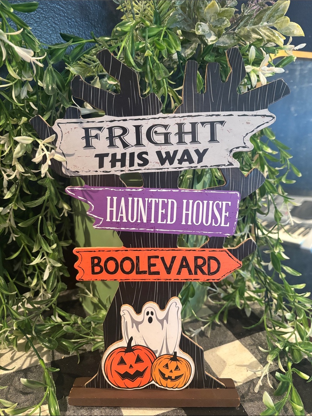 Halloween Haunted House Directional Sign